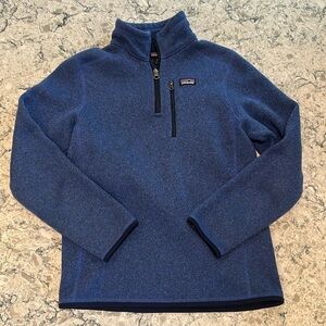 Patagonia Kids Blue 1/4 zip Better Sweater